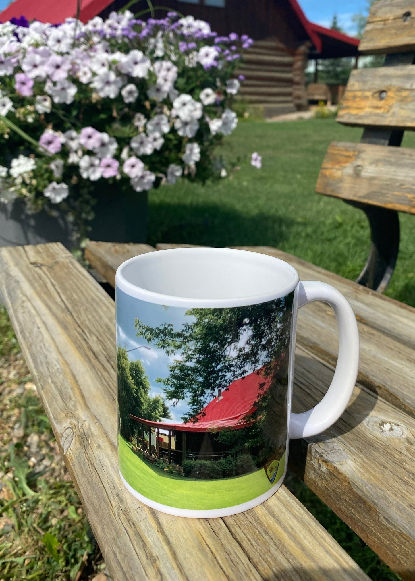 Log Cabin Tea House Mug