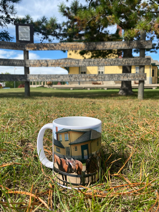 Horses at the Hitching Post Mug